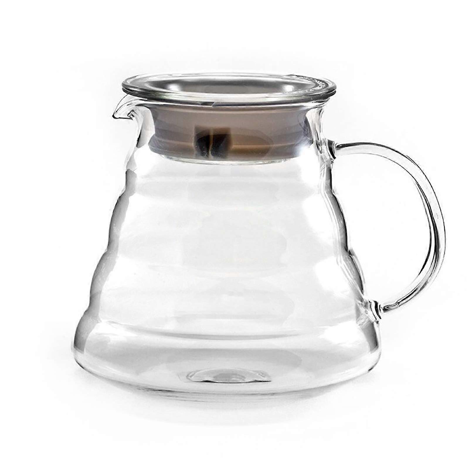 Clear Coffee Server 600ml Glass Carafe for Brewing, Pouring, and Serving Hot or Cold Coffee Drinks
