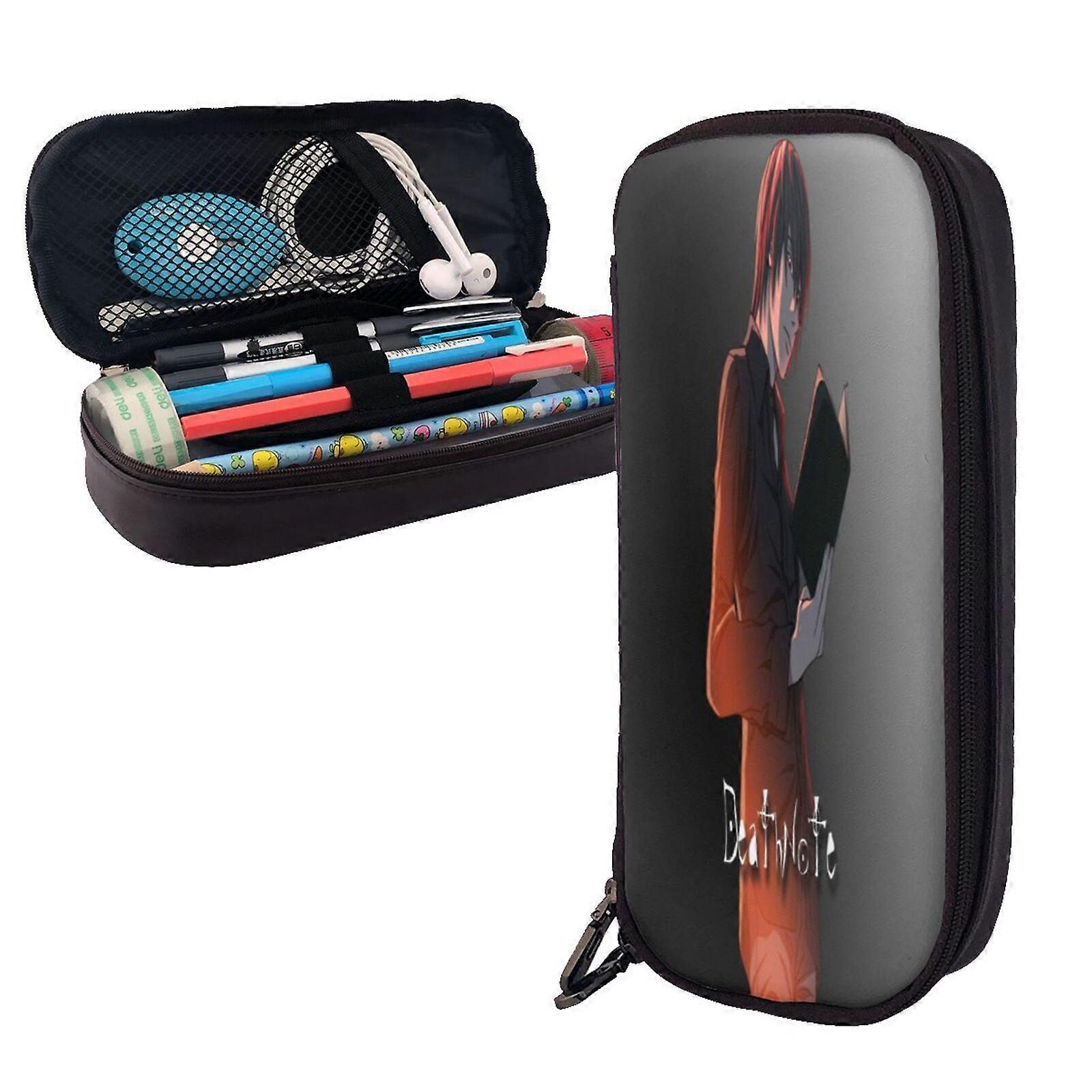 j312 مذكرة الموت مقلمة ، حقيبة قلم ذات سعة كبيرة للأولاد والبنات والأطفال ، وتخزين كبير صندوق حقيبة قلم متين لمكتب الكلية المدرسية ، فسيح إضافي Penci