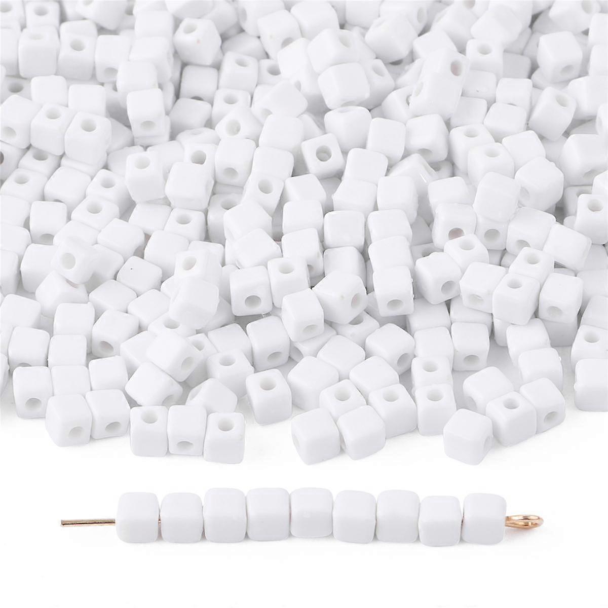 90-400Pcs Spring/Summer Bright Macarons Colors Plastic Acrylic Cubic Square Beads for Bracelet Necklace Keychain DIY Jewelry Craft Making
