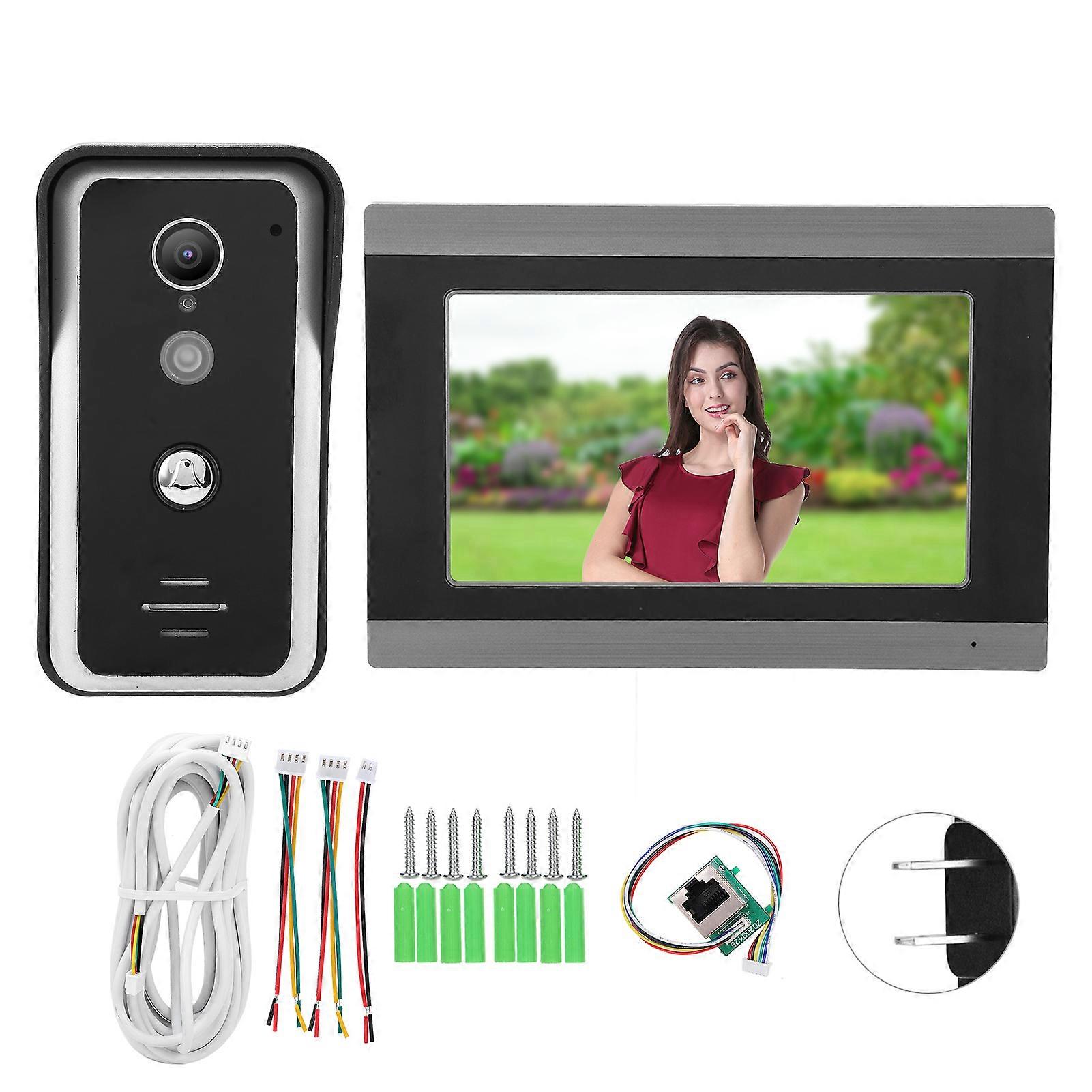 7" HD Smart Video Doorbell with Intercom and Touchscreen, Supports Multiple Users