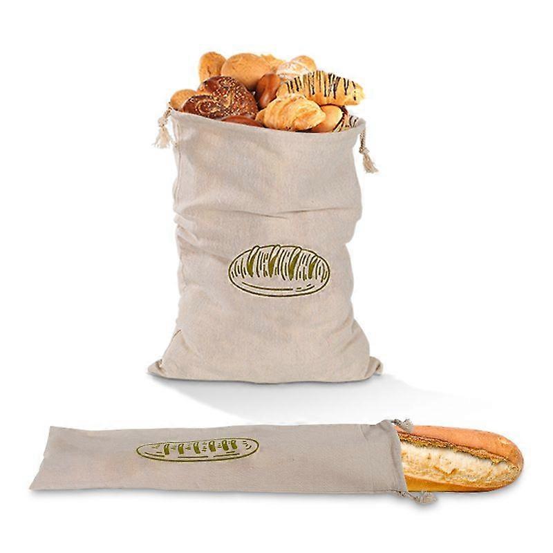 Linnedbrødposer, genanvendelige, hjemmelavede håndværksbrødopbevaring madopbevaring til stort brød og baguette Size_Special gave