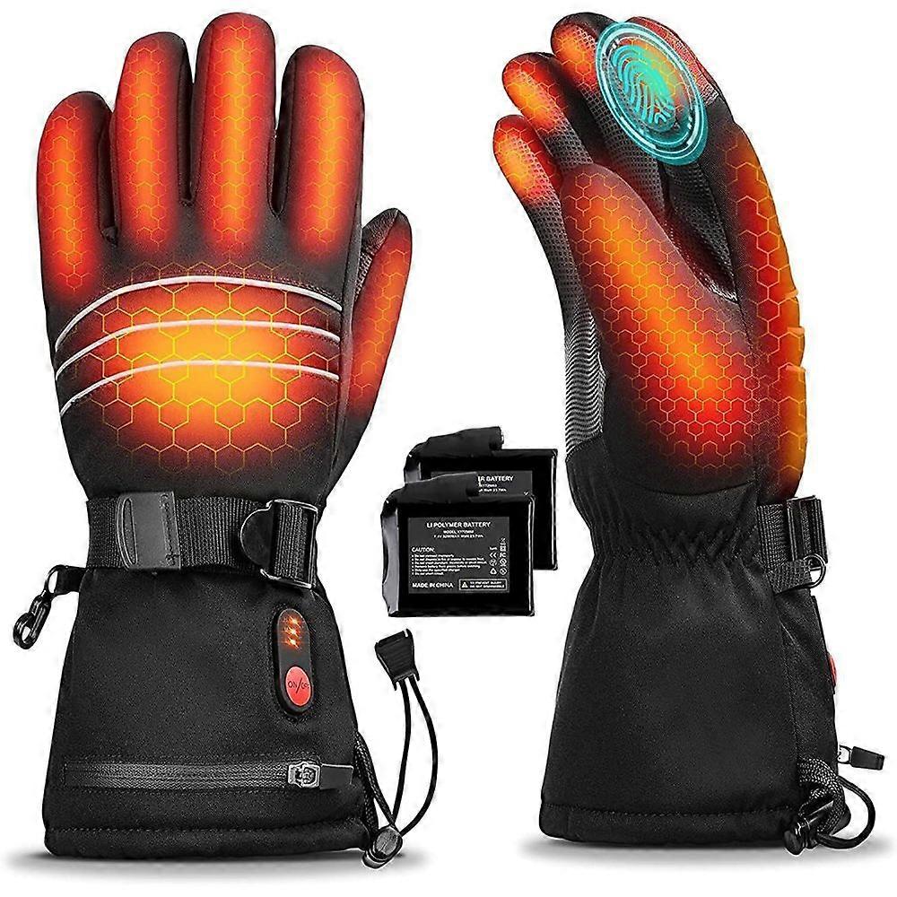 Electrically Heated Gloves, Waterproof & Touch Screen, Humanized Design, Rapid Heating & Large Heating Area