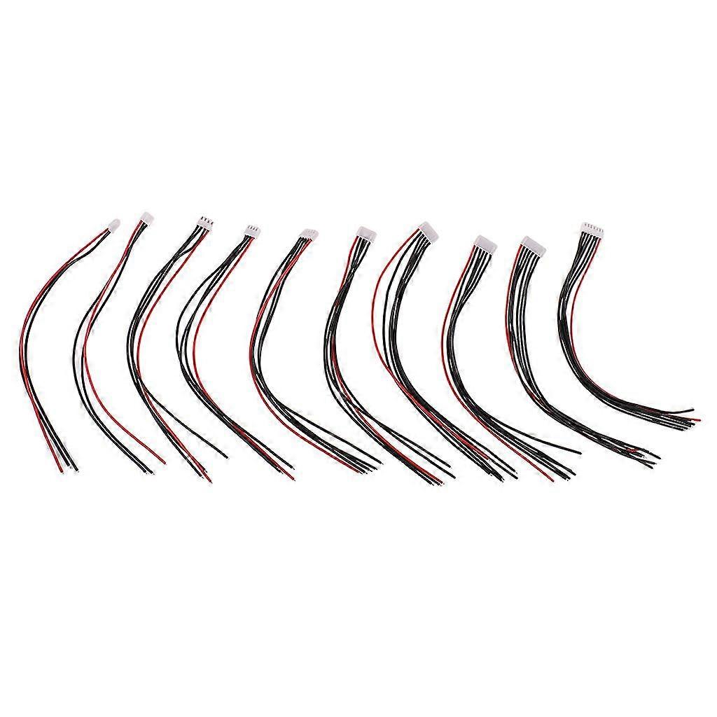 10Pcs 2-6S JST-XH Connector Adapter Plug 3-7 Pin Servo Extension Cord 20CM