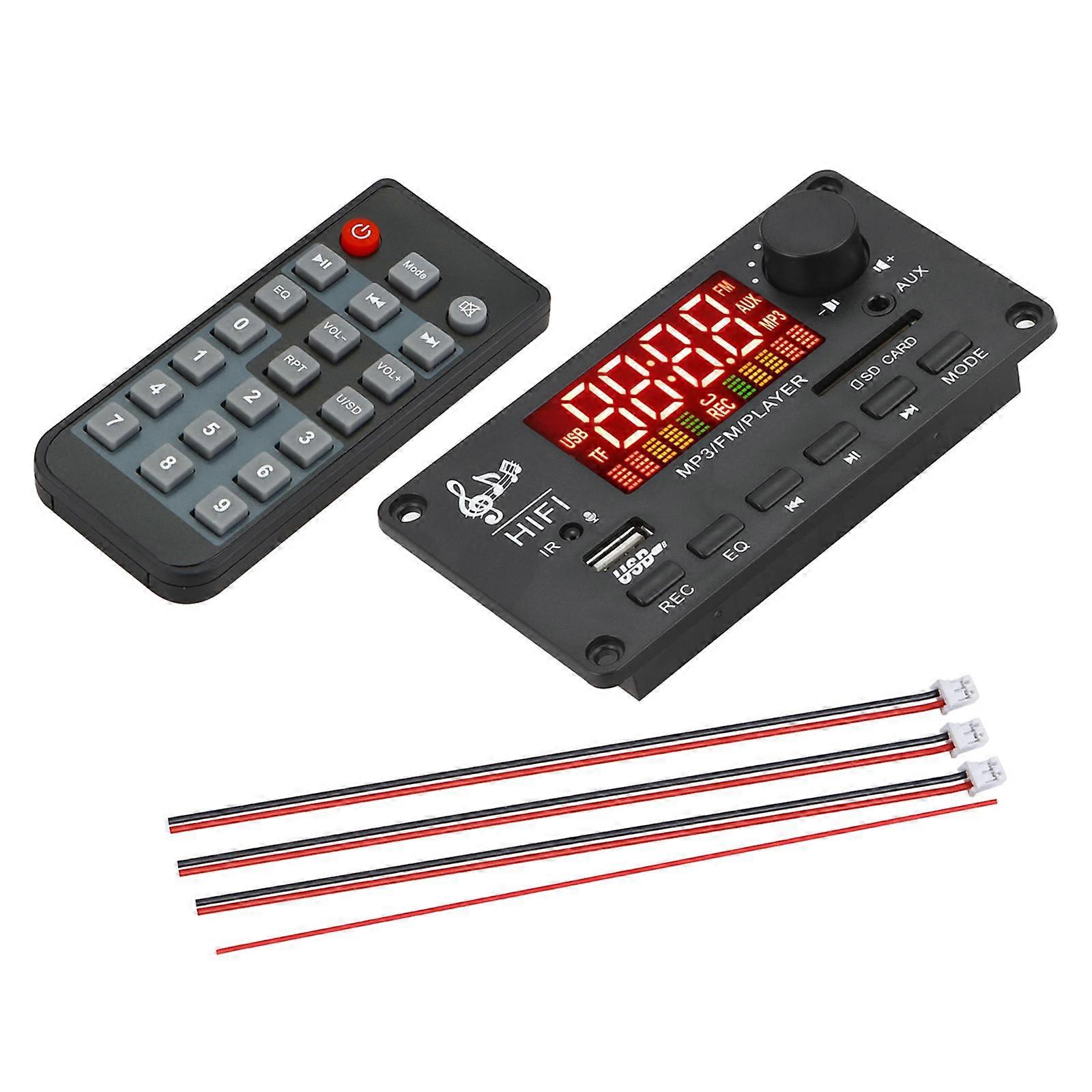 BT 5.0 MP3 Player Decoding Board 2x40W Durable for DIY Speaker Car