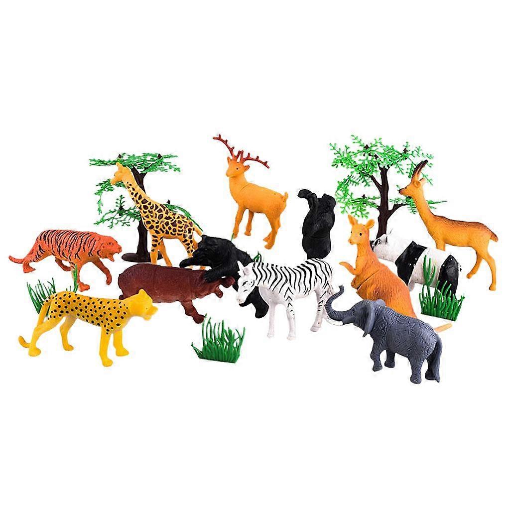 Simulation Land Animals Model Plastic Figure for Kids Gift Scene Model Decor