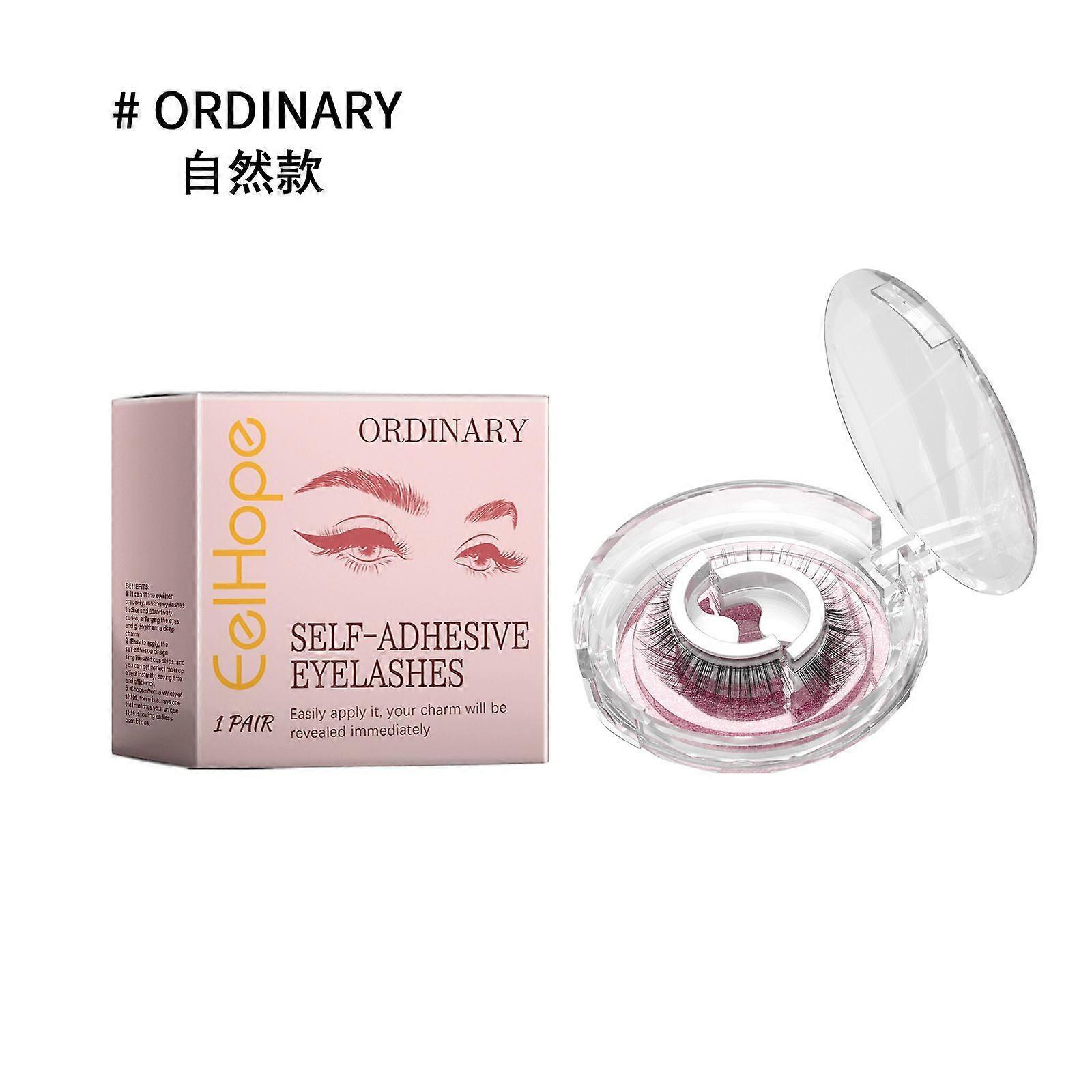Eelhope Self-Adhesive False Eyelashes Lazy Glue-Free Self-Adhesive Long Multiple Eyelash