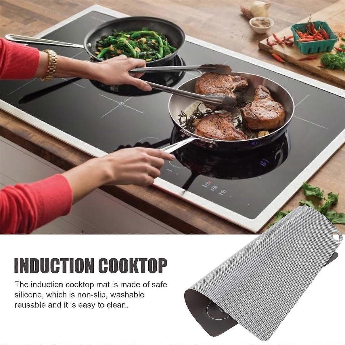 Induction Cooktop Mat Nonslip Silicone Heat Insulated Mat Reusable B
