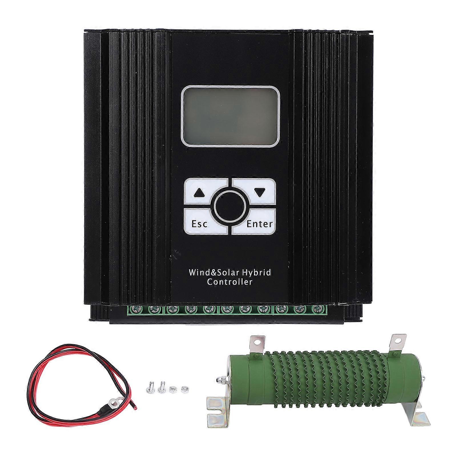 48V Wind Solar Hybrid Controller 400W LCD Display MPPT Wind Solar Charge Controller 600W fan