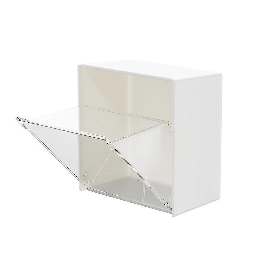 Flip Storage Box Transparent Adhesive Small Object Storage Box Multifunctional Organizer Storage B