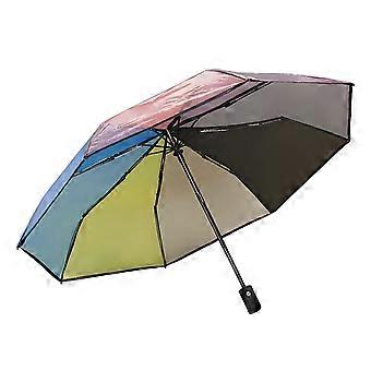Taschenschirm für Teenager Erwachsene Durable Wear Resist Transparent Regenbogen Regenschirm für kreative winddichte Regenschirm 8/10 Weiß