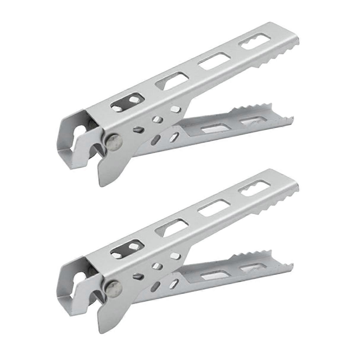 2pcs Outdoor Camping Anti-scalding Pot and Bowl Gripper, for Hiking
