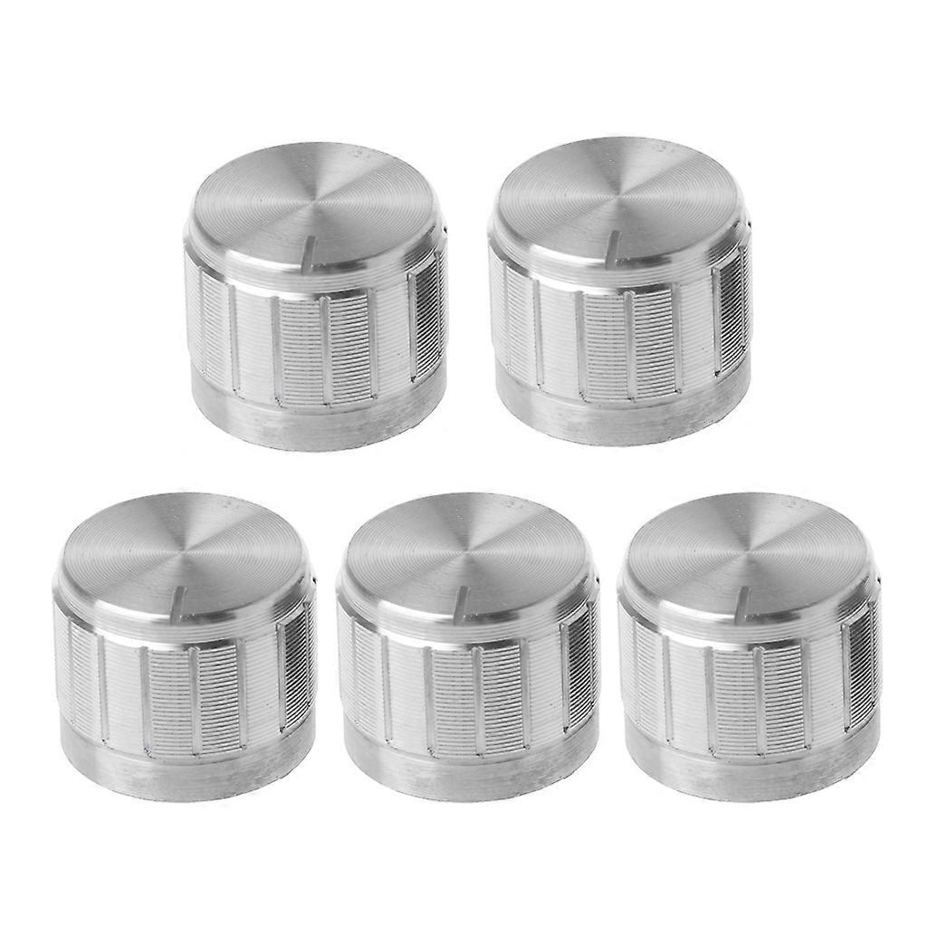 5 pcs en aluminium contrôle du volume bouton rotatif potentiomètre commutateur de commande réglable bouton de commande électronique facile à utiliser blanc