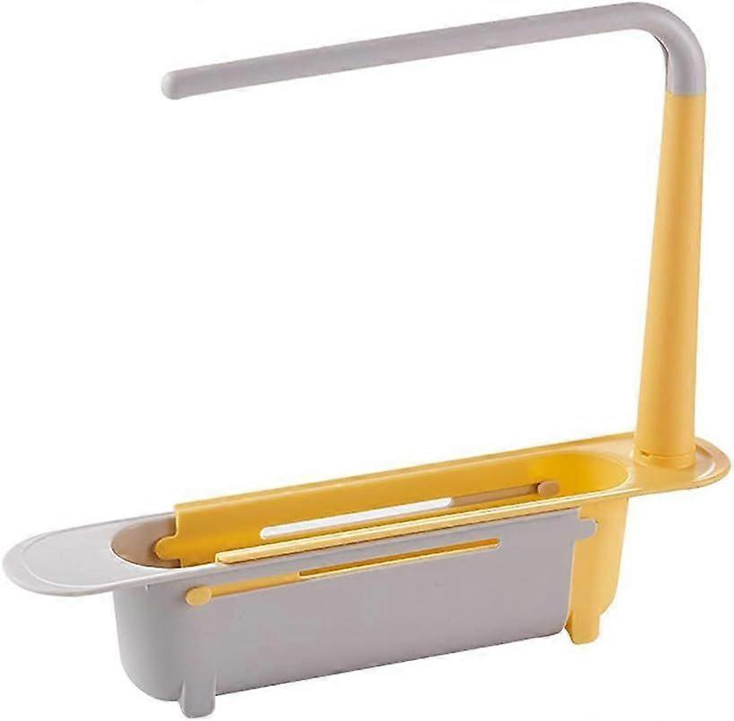 Updated Telescopic Sink Storage Rack, Telescopic 2 in 1 Sink Storage Rack Holder, Creative Expandable Sink Rack
