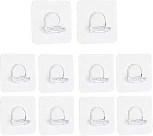 Self-Adhesive Clear Plastic Cabinet Shelf Brackets (12 Pack)