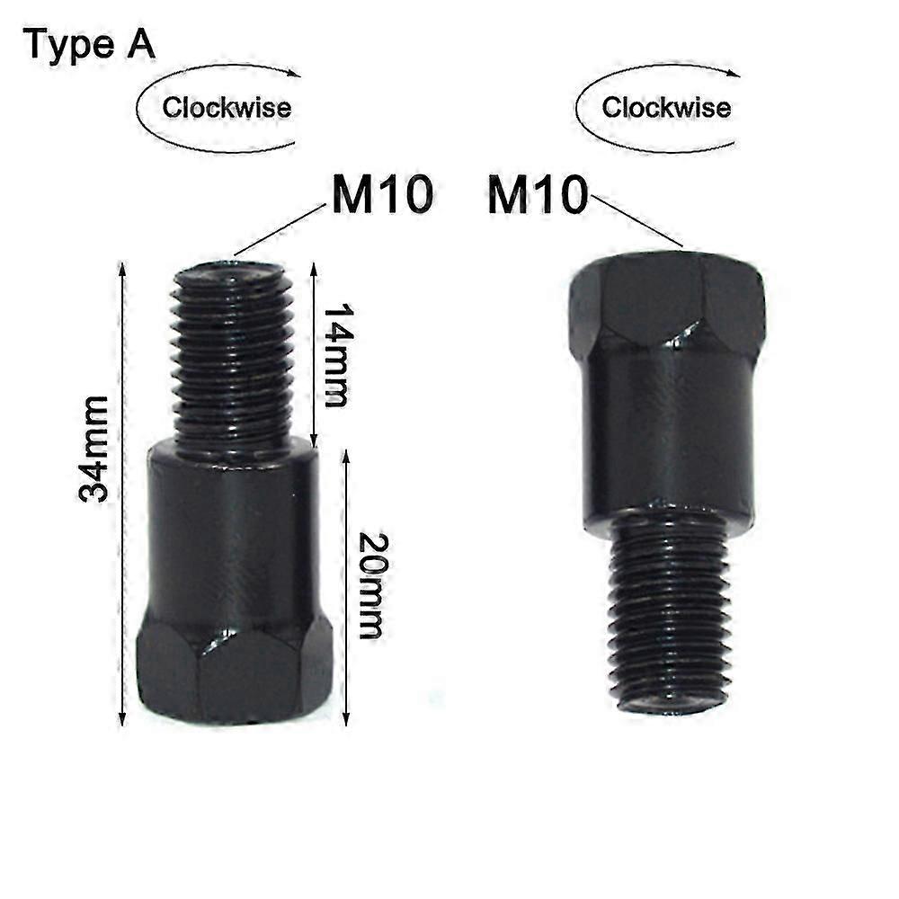 1piece 10mm Clockwise Motorcycle Mirror Adapter Metal Heighten Rearview Bolt Screw Thread Conversion Bolt Motor Mirror Screw