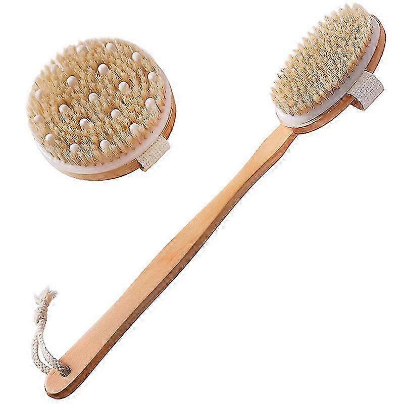2-Piece Dry Brush Set for Shower Use in Cellulite Removal