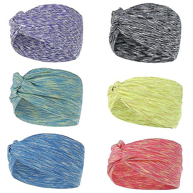 6pcs antislip elastische plooien haarband