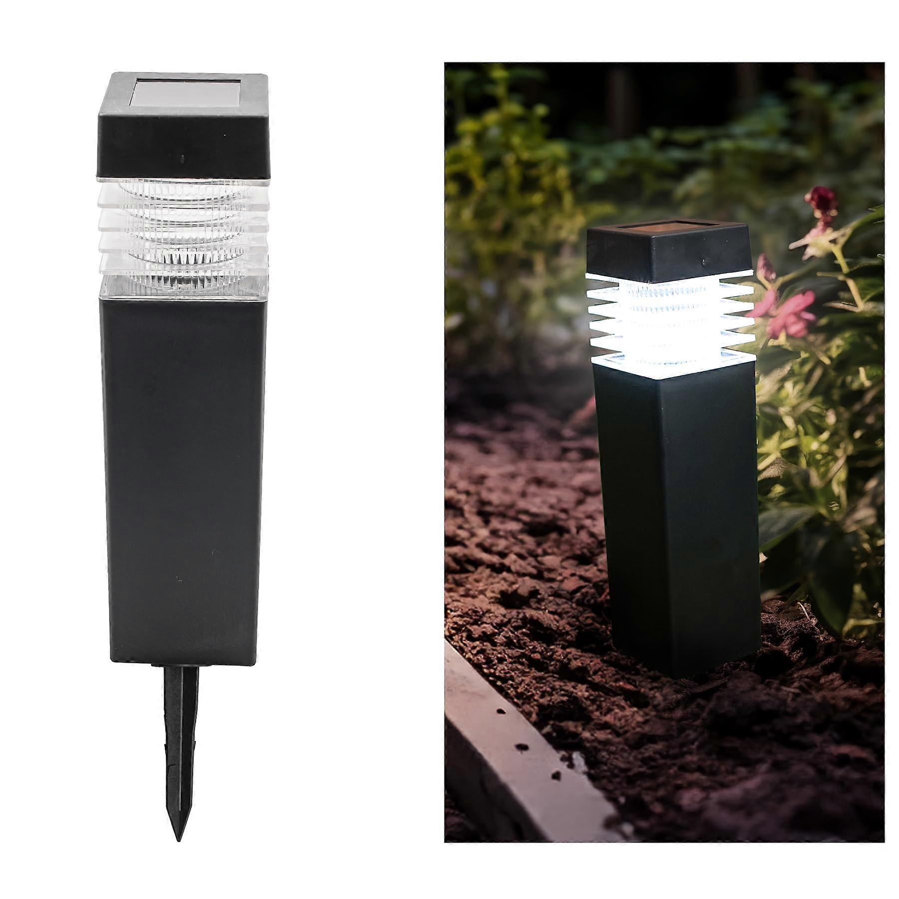 Solar Powered Pathway Lights (4 Pack) Outdoor Column LED Lights, for Garden White