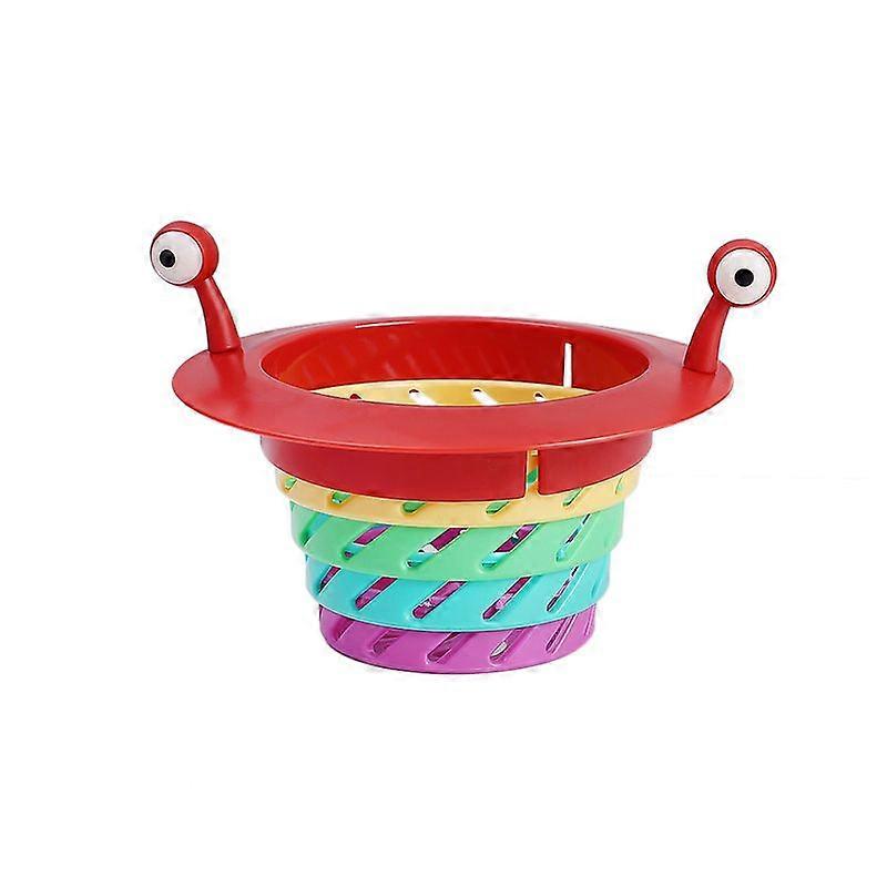 Creative Rainbow Floor Drains Foldable Kitchen Filter Mesh Sink Strainer Universal Anti-Clog Funnel Strainers for BathroomCraft Pipe Cleaners