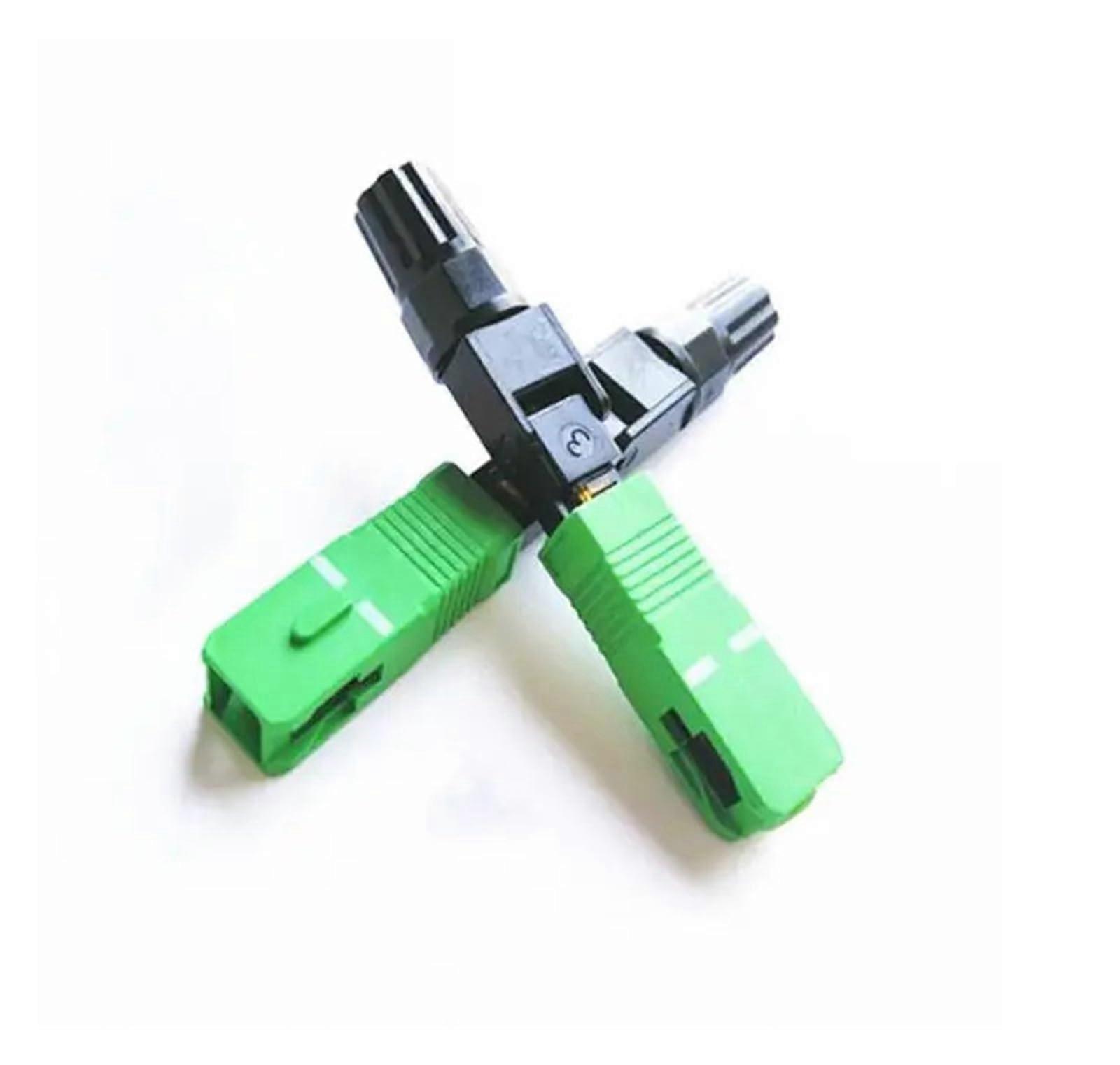 Nice FTTH SC UPC APC SingleMode Fiber Optic SC Quick Connector FTTH Fiber Optic Fast Connector SC Connector(50PCSAPC)