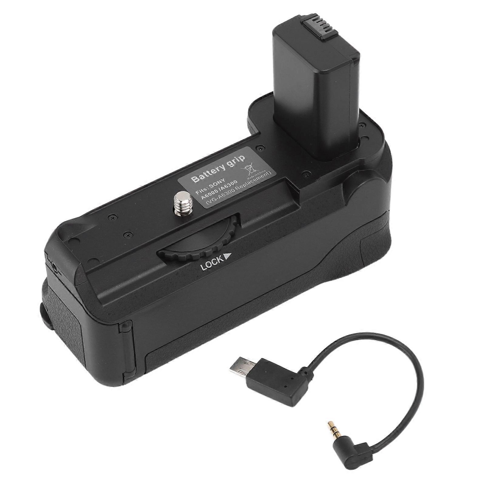 A6300 Vertical Battery Grip: Extend Battery Life, Shutter Button, Tripod Compatible