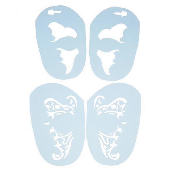 2-4pack 1 Set Reusable Face Paint Stencils Template Halloween Makeup Butterfly