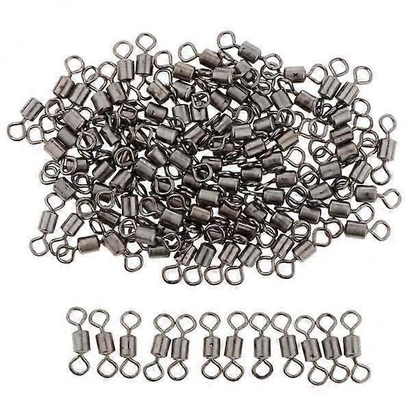 2-4pack 100pcs Fishing Barrel Bearing Rolling Swivel Solid Ring Connector Snap 8