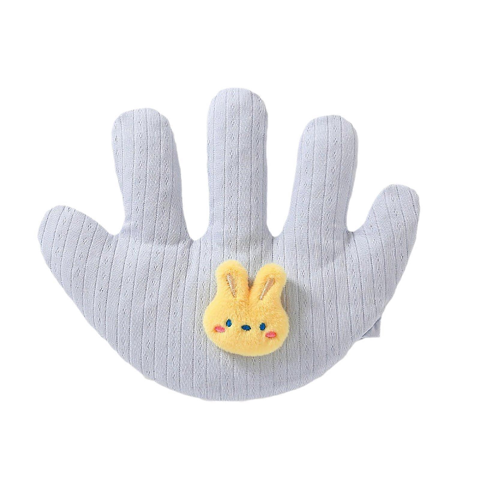 وسادة اليد المضادة للذهول وسادة الطفل سلامة النخيل مع لطيف الأرنب لعبة مكافحة تخويف الطفل مهدئ النخيل
