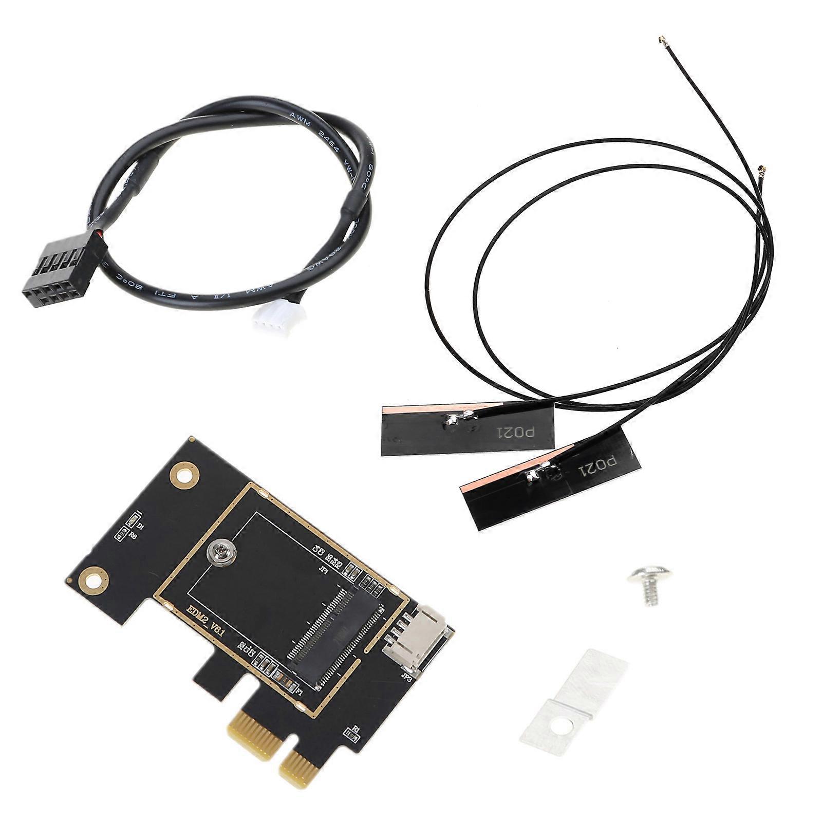 NGFF for M.2 to Desktop PCI-E Wireless Network for M.2 WiFi Card to PCIe 1X Adapter Converter for NGFF for Intel for AX2