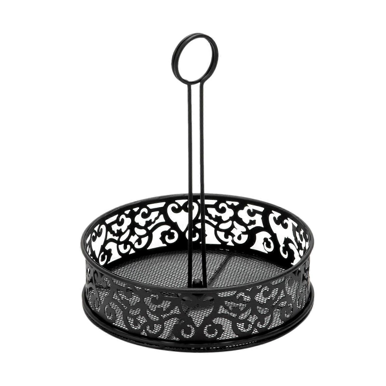 Metall Obstkorb Obstschale Dekorativ mit Griff Obsttablett Gemüse Snack