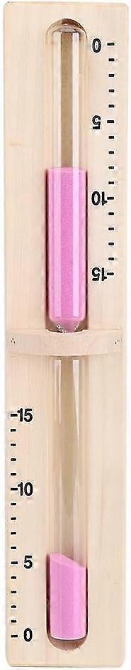 15-minute wooden rotating hourglass, wall-mounted design, suitable for home decoration and countdown use