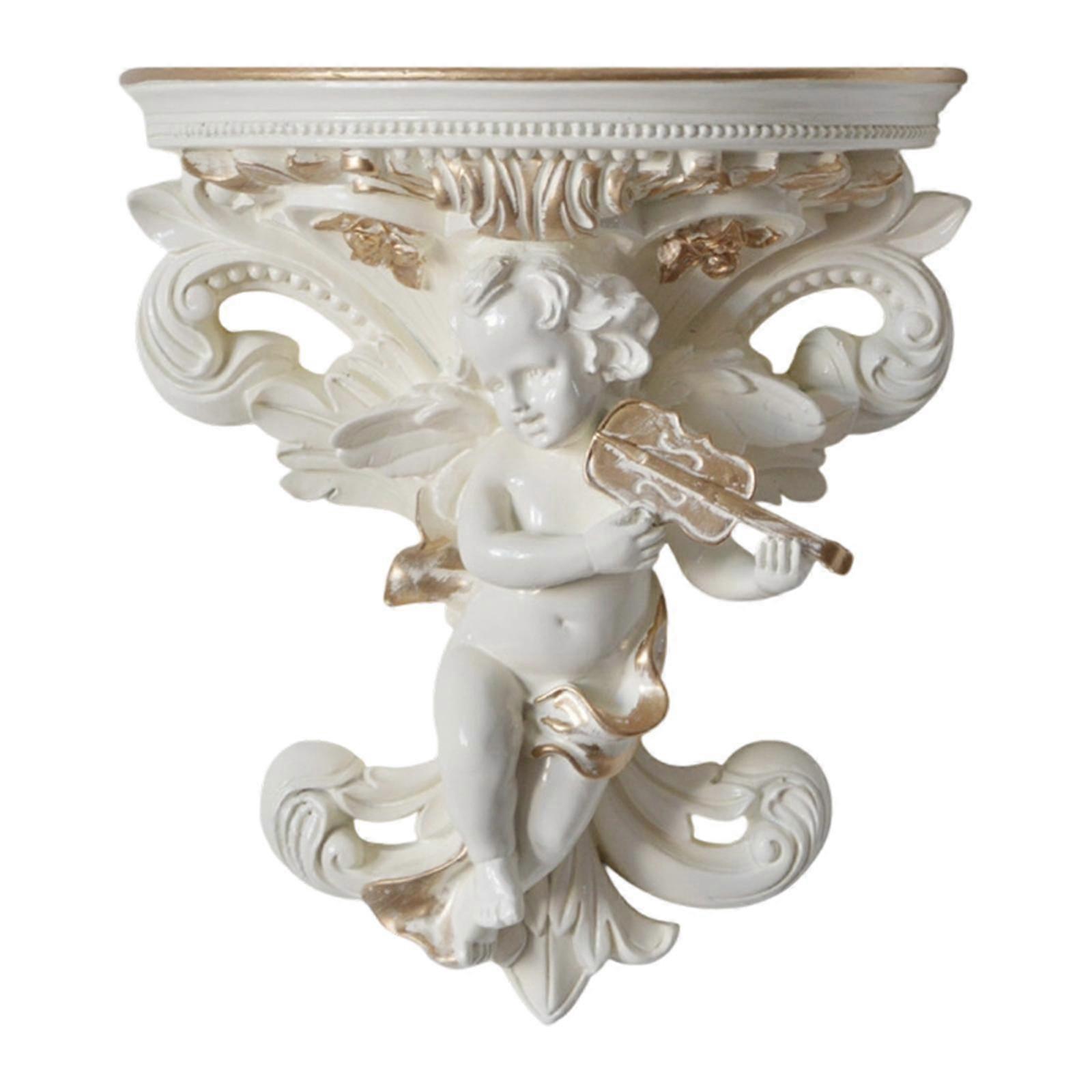 Decorative Floating Shelf Resin Statue Figurine Dorm Display Angel Wall
