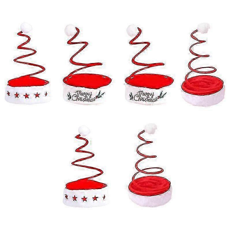 17.5X39cm Red Party Hats 6pcs Decorative Spring Santa Hat Funny Fabric Hat Ornaments For Christmas P