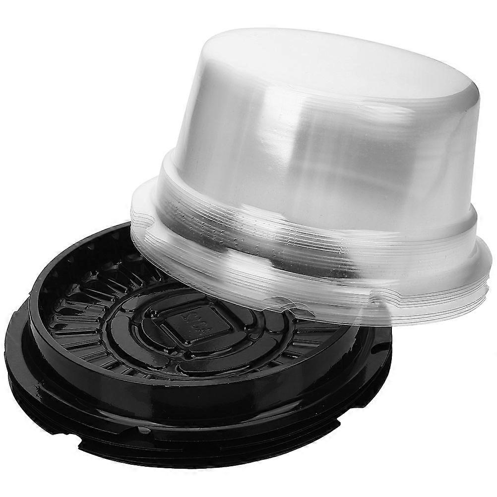 Plastic Cake Boxes with Clear Lids 100Pcs Black for Cake Versatile Usage