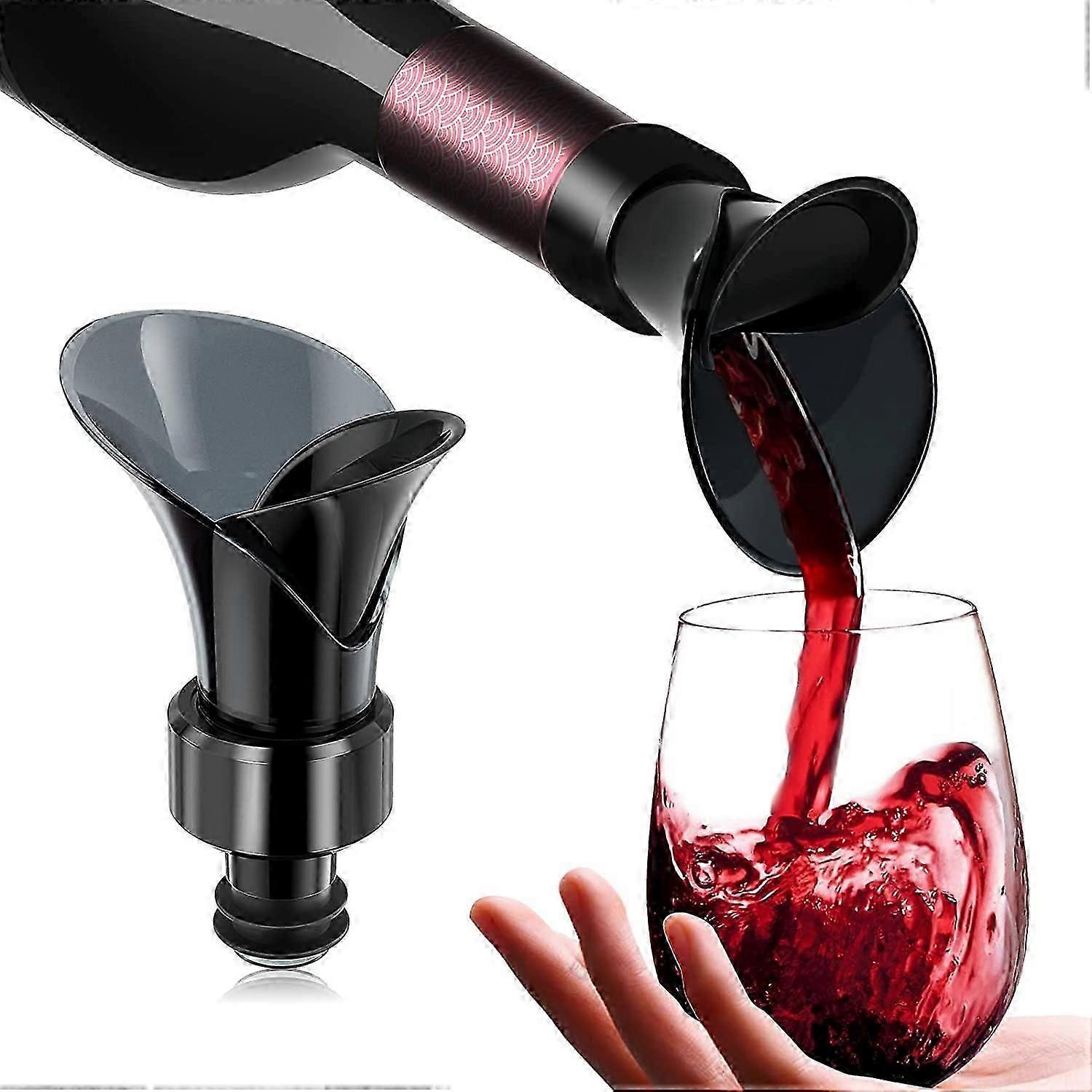 Wine Stopper, 2 in 1 Wine Pourer Stoppers, Flower Wine Aerator Pourer, Reusable Leakproof Wine Preserver-Good