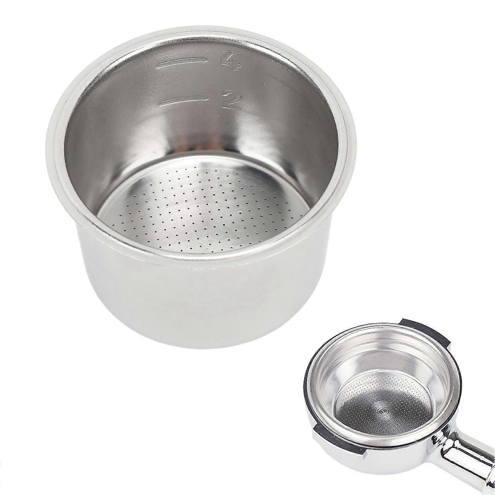 304 Rostfritt stål kaffefilterkorg Portafilter filterkorg för halvautomatisk kaffemaskin Portafilter 51mm för 4 koppar 