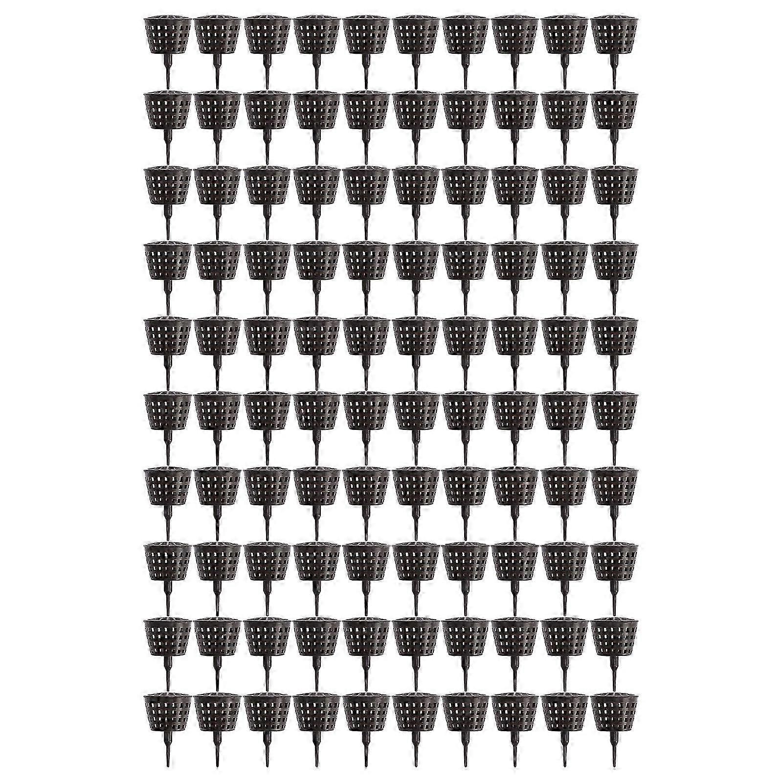 2025 100PCS Plastic Mesh Basket with Lid Planting Fertilizer Net Pot for Succulent Orchid Bonsai