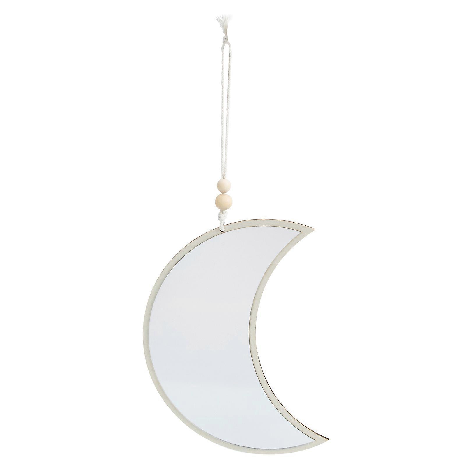 Custom Moon Ornaments Acrylic Decorative Mirror Moon Hanging Ornament Khaki 40x13cm Festive Atmosphere 1Set