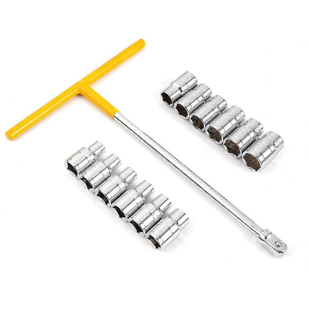 13 Piece Socket Set with 1 T Handle, 12 Sockets, Metric, 1/2' Wrench