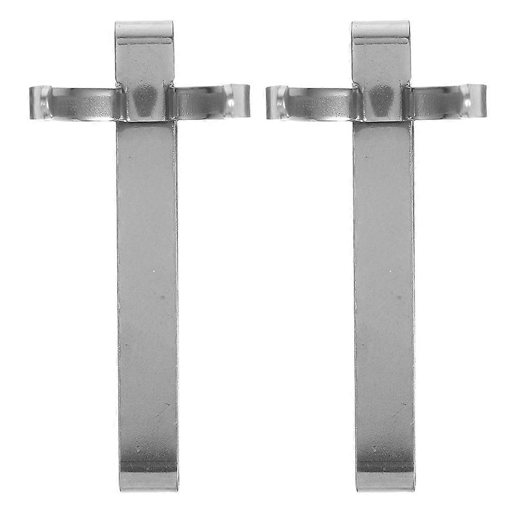 Belt Keeper Flashlight Clip Heavy Duty Belt Attachment for Outdoor Activities Silver 5.50X3.00X2.50CM 2Pcs