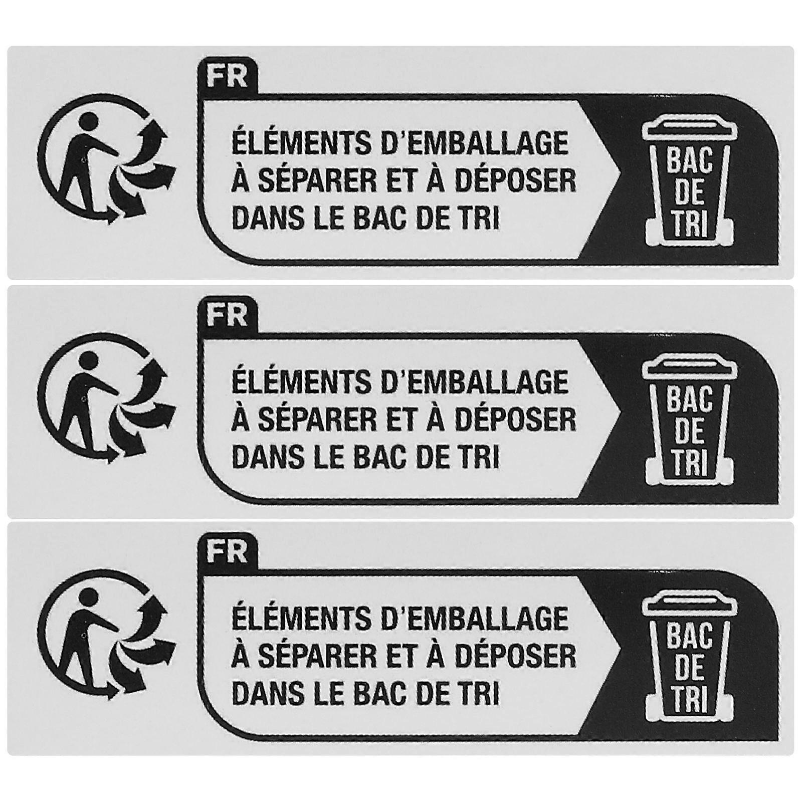 Recycling Stickers Waste Classification Sorting Sticker Packaging Label For Recycling Rectangle Shape Paper Material Wear Resistance 2000Pieces