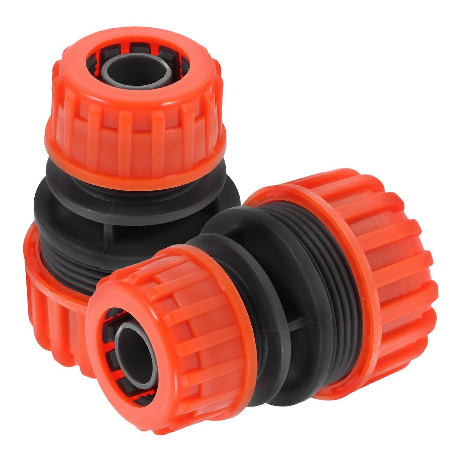 Hosepipe Extender Connectors Water Hose Cylindrical Abs Plastic 2Pcs