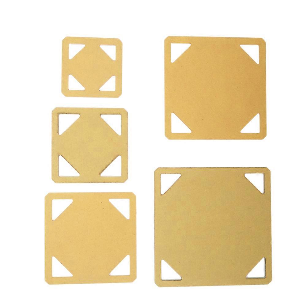 Sewing Square Quilting Embroidery Templates Golden Color PVC Material 5Pcs
