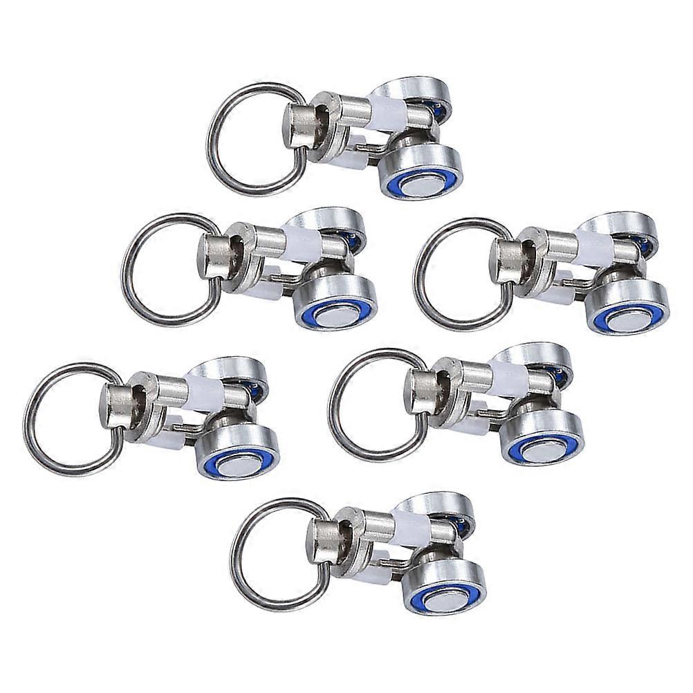 6pcs Metal Bearing Rollers for Curtain Tracks – Smooth Operation, Easy Installation, Compatible with Versatile Curtain Types