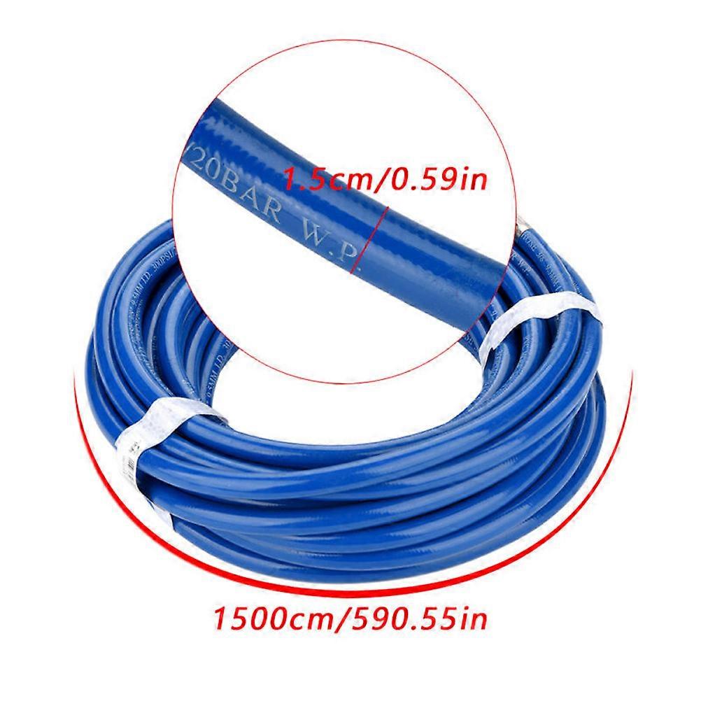 Air Inflator Hose Automotive Maintenance Blue 15m 1Pcs