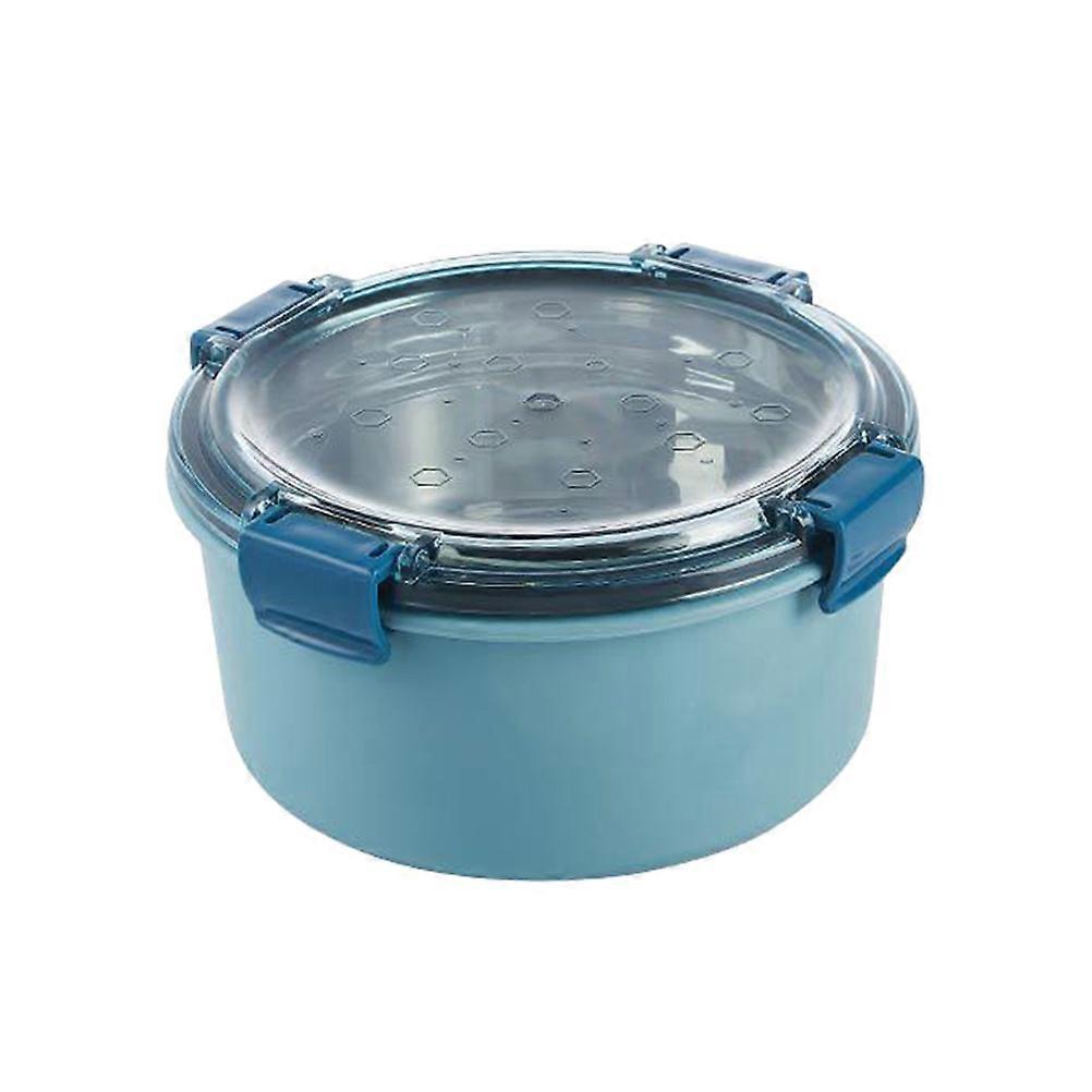 Reusable Lunch Container Stainless Steel Bento Crisper Heat Insulation Food Container for Home Office Blue 1000ml 1Pack