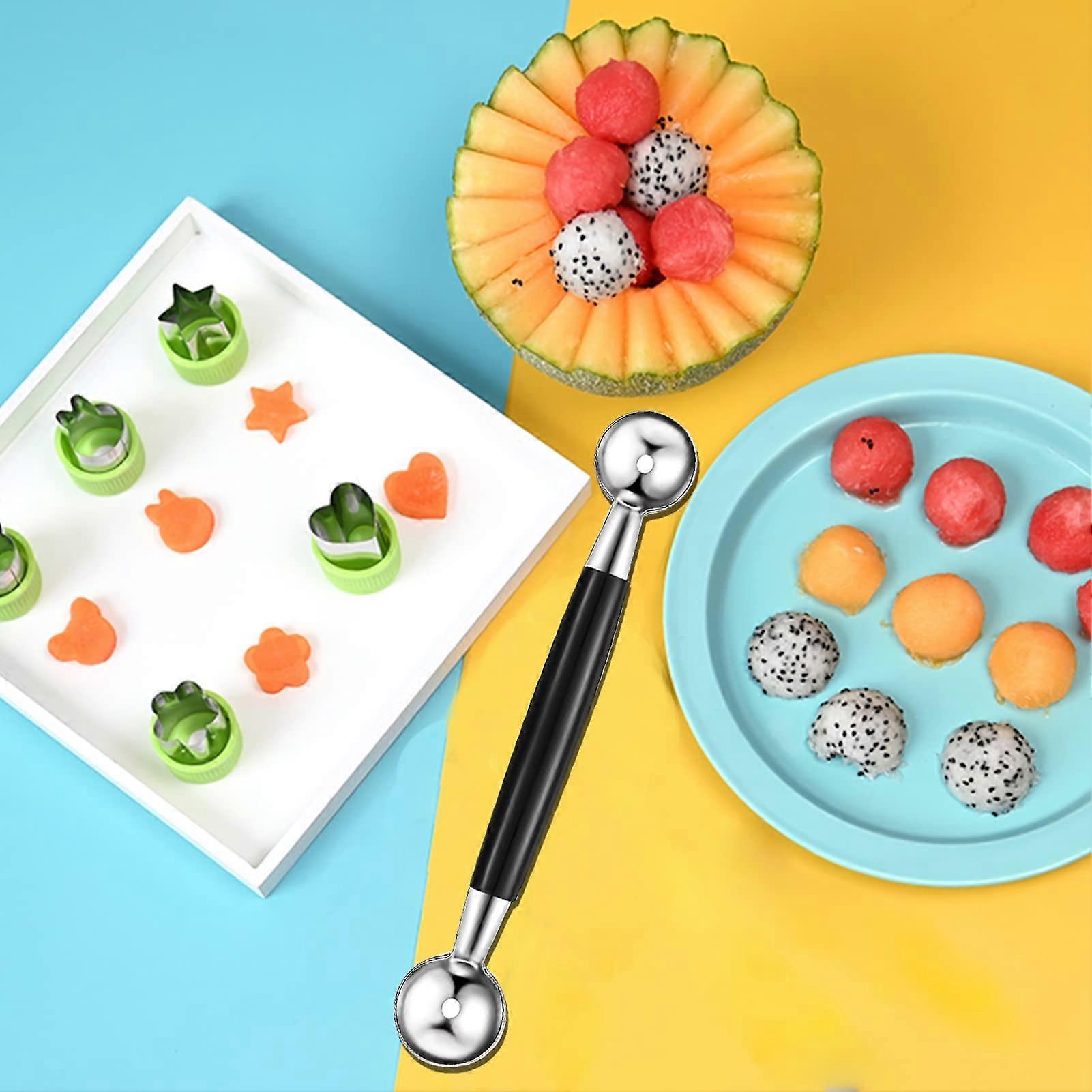 2 PCS Double Sided Melon Baller, Round Melon Balls Fruit Baller Scoop