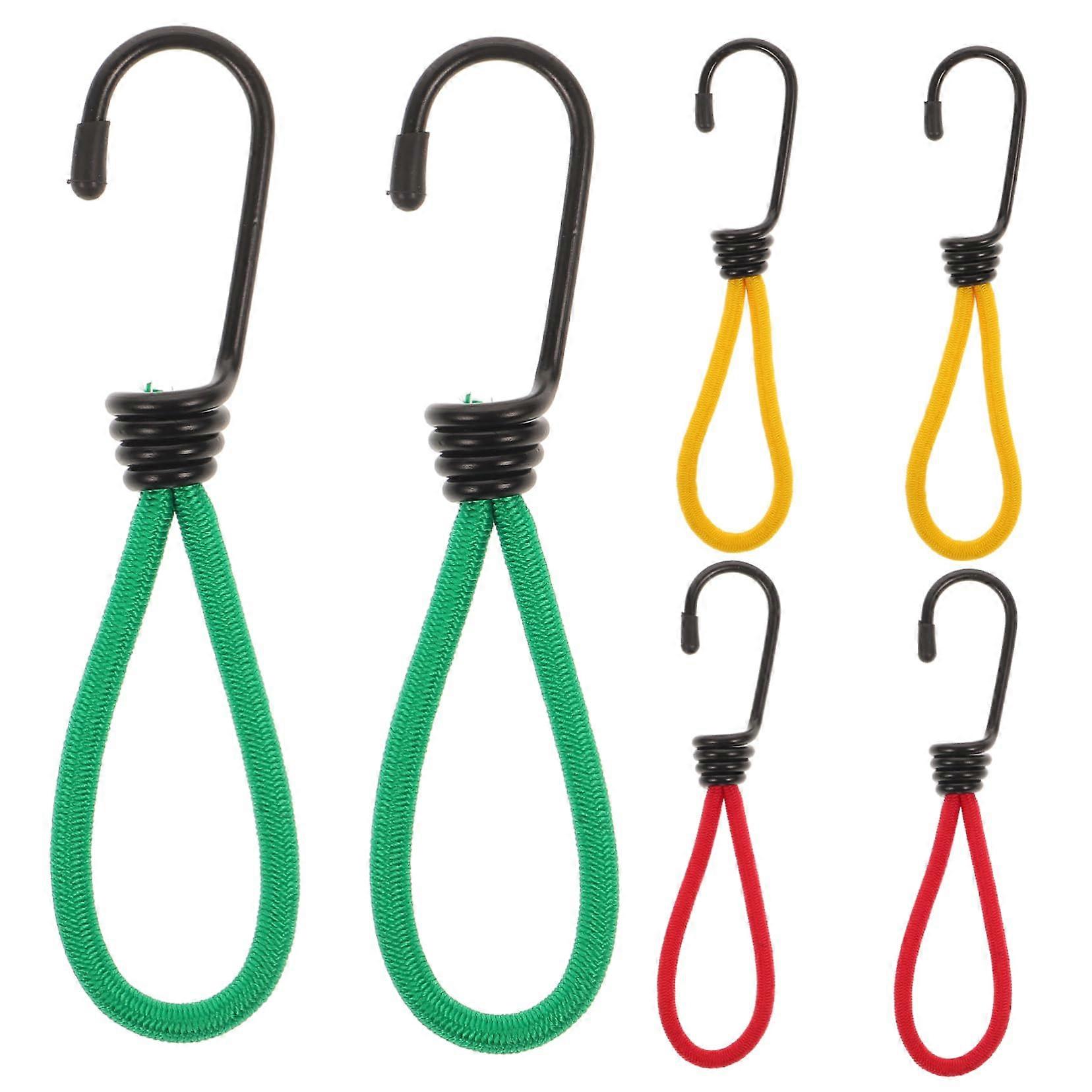 Tensioning Rubber Tent Elastic Cord Set Of 6 With Hooks For Outdoor Camping Tent Mounting Rope Secure Fixation