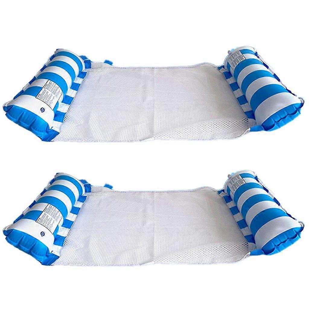 Inflatable Water Hammock for Pool, Multipurpose Chair Float, Blue