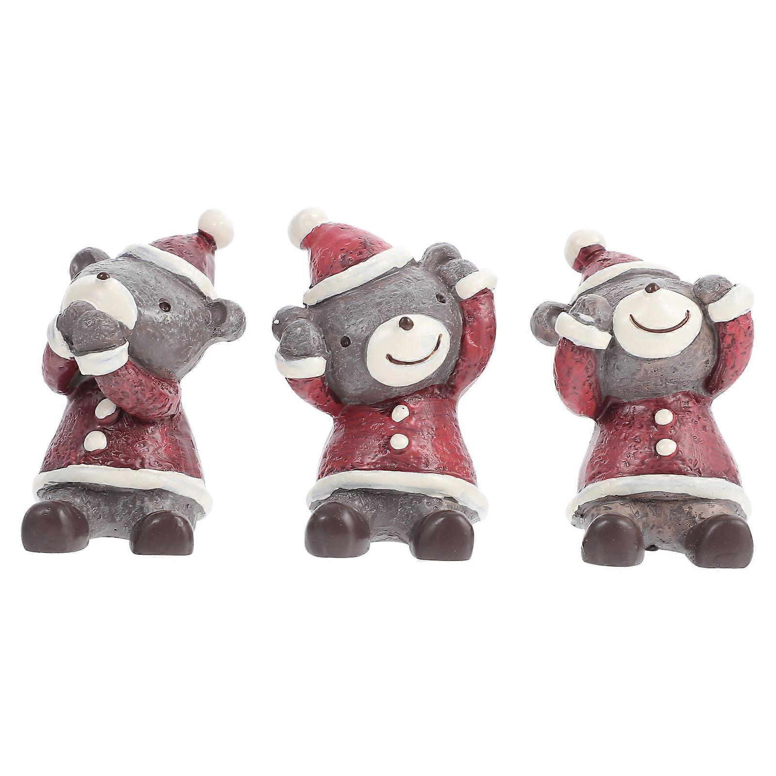 Mini Presents Decoration Resin Doll Ornaments Friends Assorted Color 2.36x1.38x1.18inch 3Pcs